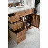 James Martin Vanities Savannah 48in Single Vanity, Driftwood w/ 3 CM Eternal Jasmine Pearl Quartz Top 238-104-5211-3EJP